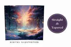 Christmas Tumbler PNG, Magic Winter Forest Tumbler Wrap Product Image 3
