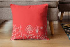 Wildflower Outline Border Embroidery Design Product Image 2