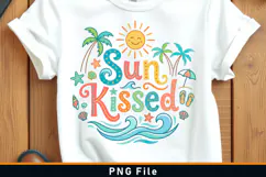 Sun kissed, Summer Sublimation PNG T shirt Design Product Image 1