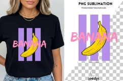 Banana PNG Sublimation | Pop Art Retro Fruit Design Product Image 1