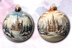 Christmas Palace Ornaments Sublimation Bundle, Christmas PNG Product Image 4