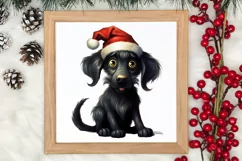 Funny Christmas Black Dog Clipart Sublimation, Christmas Dog Product Image 3