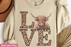 Love PNG, Highland Cow Sublimation PNG Product Image 3
