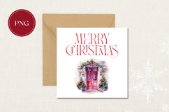 Watercolor Christmas Doors Clipart PNG, Christmas Clipart Product Image 3