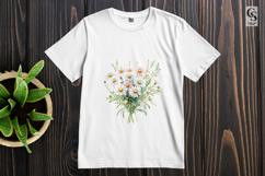 Wild Daisy Floral Clipart Sublimation PNG Product Image 3