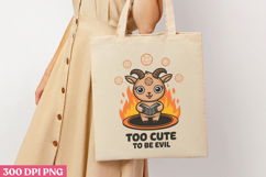 Too Cute To Be Evil PNG, Cute Baphomet Sublimation PNG Product Image 1