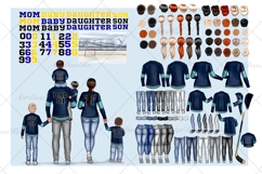Hockey Family clipart: &quot;HOCKEY CLIPART&quot; Hockey jerseys PNG Product Image 2