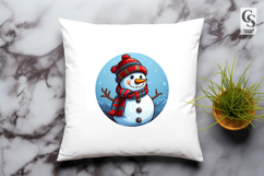 Cute Snowman Winter Cartoon Clipart Sublimation PNG Product Image 3
