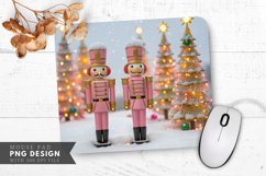 Nutcracker Soldiers in a Festive Christmas Scene Mouse Pad Product Image 1