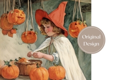 Vintage Halloween Tumbler Wrap, Vintage Fall Tumbler Product Image 3