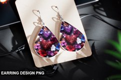 Valentines Day Teardrop Sublimation- Valentines Day Earring Product Image 1