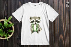 Cute Raccoon Watercolor Clipart Sublimation PNG Product Image 2
