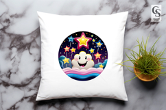 Cute Night Sky Stars Clipart Sublimation PNG Product Image 3