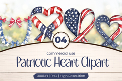 Patriotic Heart Clipart PNG Product Image 1