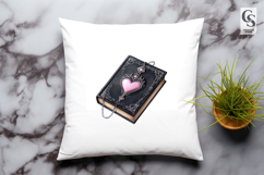 Gothic Heart Spellbook Clipart Sublimation PNG Product Image 3