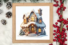 Fairy Christmas House Sublimation Clipart, Fairy Christmas Product Image 3