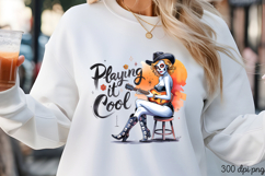Playing it cool PNG, Sassy Pinup Girl Sublimation PNG Product Image 3