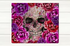 Halloween Gothic Skull and Flowers | Skinny tumbler design Product Image 3