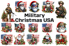 Military Christmas USA watercolor Product Image 3