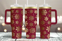 Tumbler laser svg| 40oz Tumbler Christmas Snowflakes wrap Product Image 3