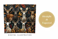 Forest Animals Tumbler Wrap Design, Deer Tumbler Sublimation Product Image 3