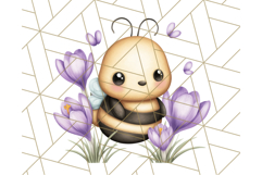 Adorable Bee Clipart PNG, Cute Bees and Accessories PNG Product Image 3