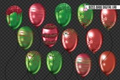 Christmas Balloon Clipart: "Balloon CLIPART" Product Image 2
