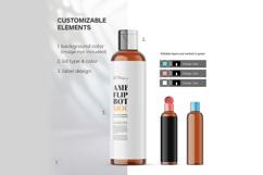 Amber Flip Top Bottle - 100ml - PSD Mockup Product Image 3