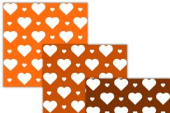 shades of Orange hearts digital papers Product Image 3