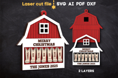 Barn Christmas Tree Toy SVG laser cut files for Glowforge Product Image 3