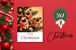 Cartoon Christmas Dogs Greeting Card Printable Product Image 3