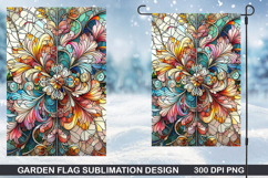 Flowers Garden Flag Sublimation| Flower Garden Flag PNG Product Image 1