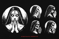 10 Bundle Dark Art Nun Prayer Horror Ghost Scary Creepy Product Image 5