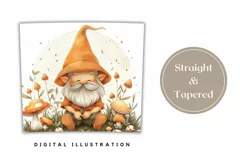 Autumn Gnome Tumbler Wrap, Cute Gnome Sublimation Tumbler Product Image 3