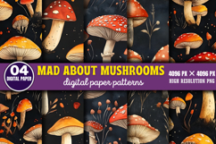 Mad About Mushrooms Pattern Bundle PNG Product Image 4