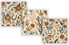 Boho Western Digital Paper Pack, Cowgirl Floral Seamless Product Image 3