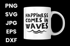Happiness Comes In Waves Summer Waves Lovers SVG Product Image 3