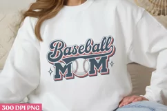 Baseball mom PNG ,Retro Baseball Sublimation PNG Product Image 1