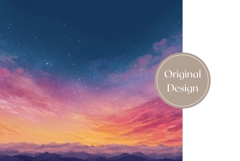 Sunset Tumbler Wrap, Sky Tumbler Sublimation Product Image 3