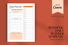 Aesthetic Daily Planner Template | Minimal Canva Editable Product Image 1