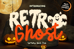 Retro Ghost is a Halloween retro duo font Product Image 1