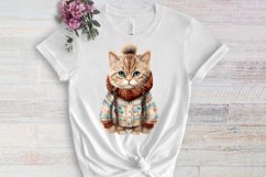 Christmas Cats Sublimation Clipart, Christmas Cats Clipart Product Image 3