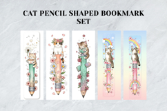 Cat Pencil Shaped Bookmark Set,Cute Pastel Stationery Gift Product Image 3