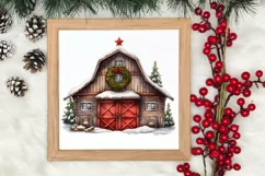 Christmas Farm Animals Clipart, Christmas PNG Product Image 3