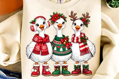 Christmas Goose PNG, Funny Christmas Sublimation, Xmas PNG Product Image 3