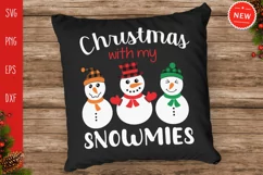 Christmas With My Snowmies Svg, Buffalo Plaid Svg, Christmas Product Image 4