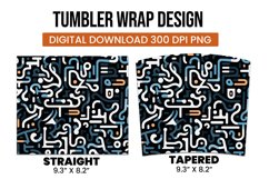 Abstract Shapes Outline Pattern Tumbler Wrap Product Image 2