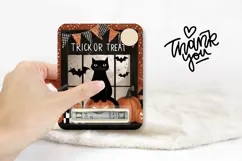 Cartoon Black Cat Money Card, Printable Halloween Print Product Image 3