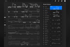 250 Procreate Vehicles side view Stamp Brushes Product Image 3