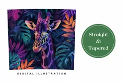 Giraffe Tumbler Wrap PNG, Giraffe Sublimation Tumbler Design Product Image 3